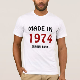 Camiseta 1974, Feito em 1974, Peças Originais