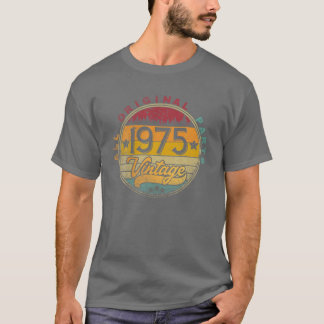 Camiseta 1975 47º Aniversário Com 47 Anos De Idade, Retro V