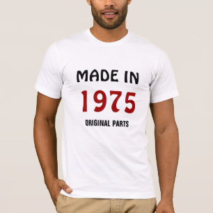 Camiseta 1975, Feito em 1975, Peças Originais