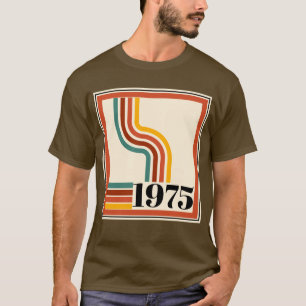 Camiseta 1975 Listra Retro Vintage Aniversário de 50 anos C