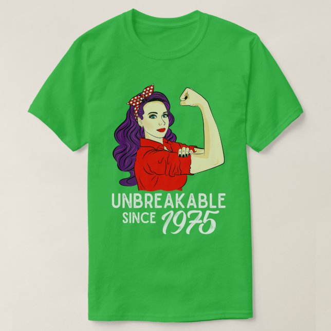 Camiseta 1975 Vintage to BirthdayYear Old Bday Desde (Frente do Design)