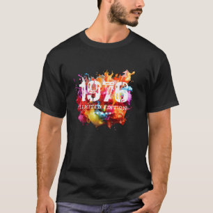 Camiseta 1976 Ano de nascimento número limitado de aniversá
