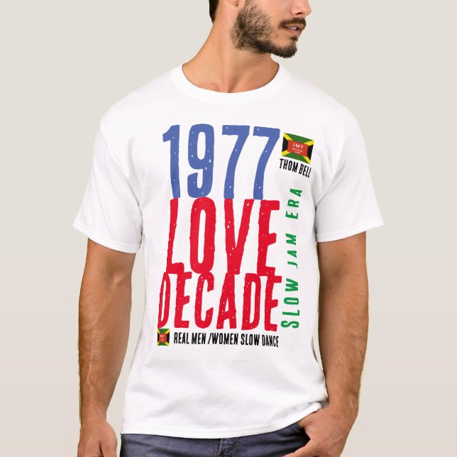 Camiseta 1977 HOMENS REAIS /W LENTA DANÇA BÁSICA Camisa-T M (Frente)