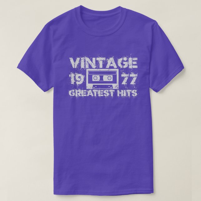 Camiseta 1977: Maiores Batimentos Brancos Vintage (Frente do Design)