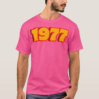Camiseta 1977 Tipografia Retroativa Funky 70S Em Estilo Vin