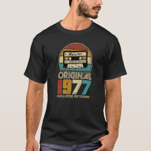 Camiseta 1977 Vintage Birthday Retro Men Mulher