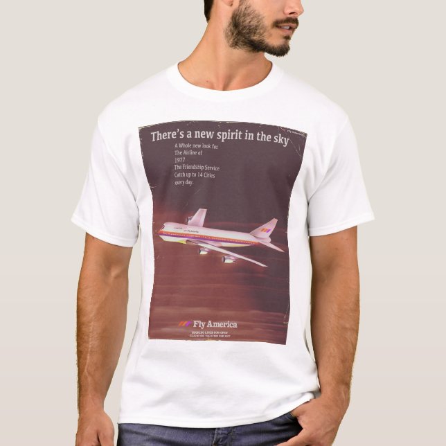 Camiseta 1977 vintage style Airliner poster (Frente)