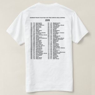 CAMISETA 1978 - BANDAS QUE JOGARAM O HOTEL KNOB HILL