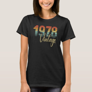 Camiseta 1978 Todas As Partes Originais B Dia Vintage Retro