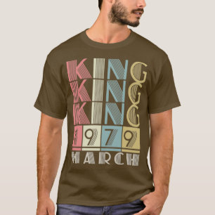 Camiseta 1979 King March Retro Vintage Aniversário