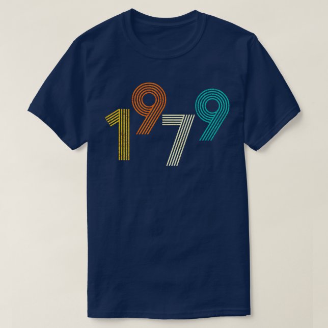Camiseta 1979 Retro Birthday Vintage (Frente do Design)