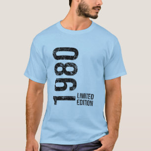 Camiseta 1980 Original Agora 46 Retro Energia de Aniversári