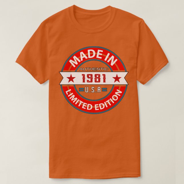 Camiseta 1981 42 Anos (Frente do Design)