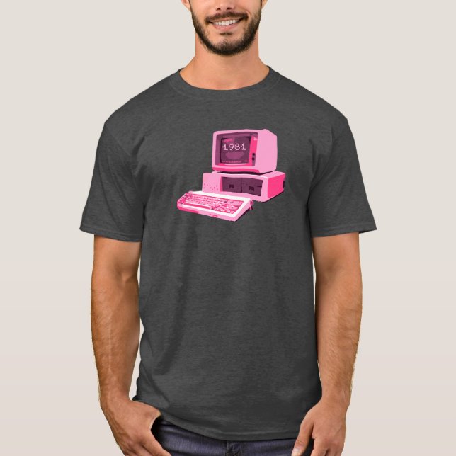 Camiseta 1981 Retro PC – Computador Antigo Vaporwave (Frente)