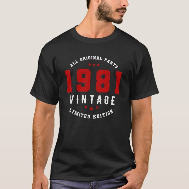 Camiseta 1981 Todas As Partes Originais, Edição Limitada, V (Frente)