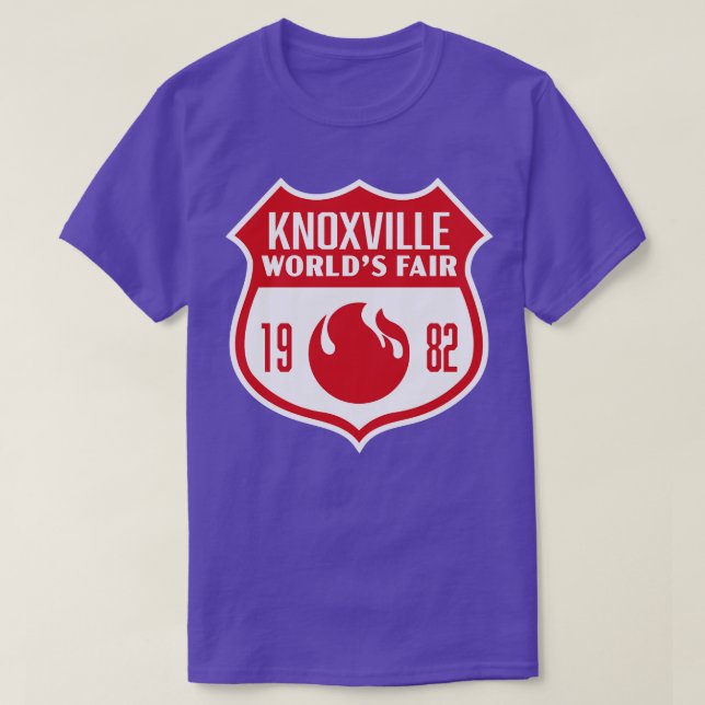Camiseta 1982 Knoxville World Fair Retro Shield Red (Frente do Design)