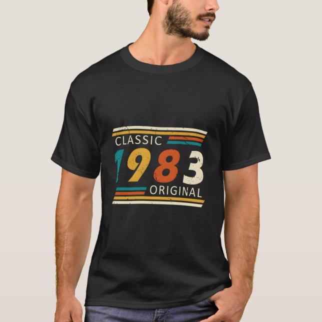 Camiseta 1983 Ano Original Escola Antiga (Frente)