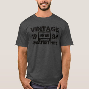 Camiseta 1984 Maiores Batimentos em Preto Vintage