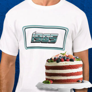 Camiseta 1985 - Teal de distribuição retrô