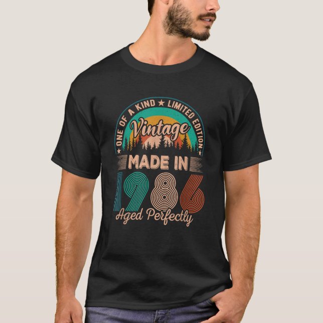 Camiseta 1986 40º Design de Presente Engraçado Para Nascido (Frente)