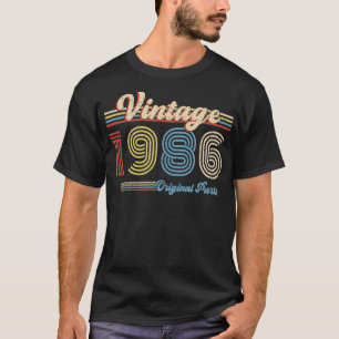 Camiseta 1986 Presente de Aniversário Retroativo Vintage 19