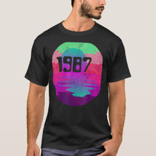 Camiseta 1987 35 anos de idade Retro Disco 1987 35º anivers