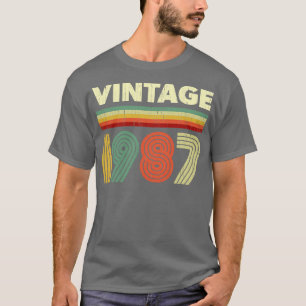 Camiseta 1987 Birthday Vintage Retro 34 anos Design