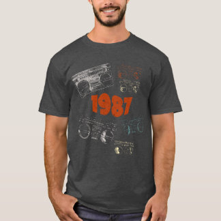 Camiseta 1987 sobre a música retrô