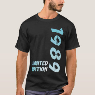 Camiseta 1989 Birthday Limited Edition, 34 anos Idea