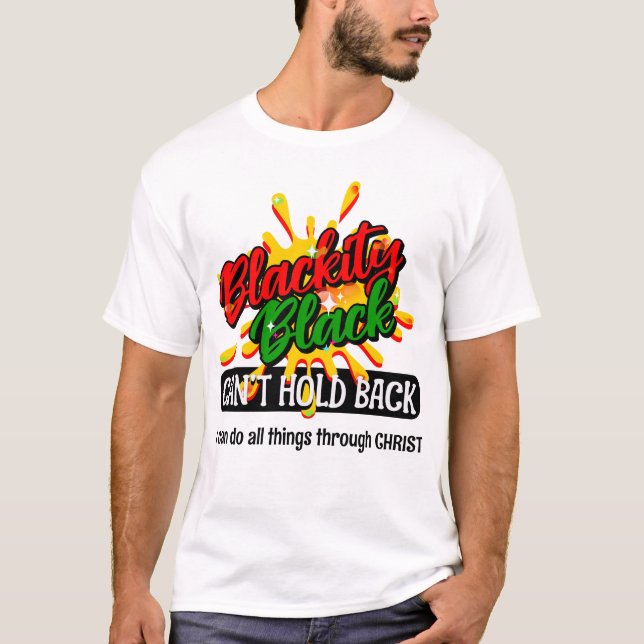 Camiseta 1990 não pode segurar o negro cristão (Frente)