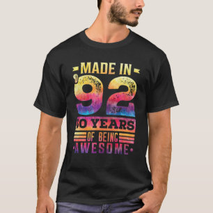 Camiseta 1992 Trinta E 30 Anos De Ser 30 Birthda Incrível