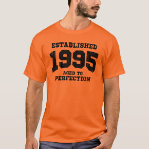 Camiseta 1995 estabelecidos envelhecidos à perfeição