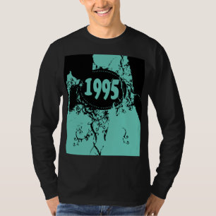 Camiseta 1995 - Retro de safra azul, preto - Camisa-T