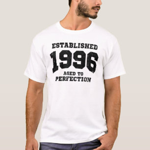 Camiseta 1996 estabelecidos envelhecidos à perfeição