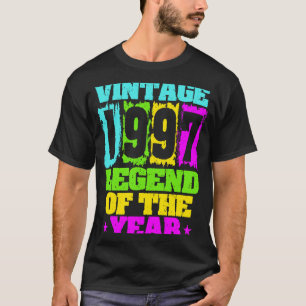 Camiseta 1997 Birthday Vintage 1997 E Nascer Em 1997