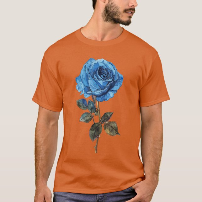 Camiseta 199 Flores Rosa Azul vintage (Frente)