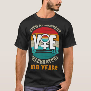 Camiseta 19.ª Emenda que Celebra 100 Anos