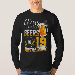 Camiseta 19.º Aniversário "Saúde E Cerveja A 19 Anos De Nas