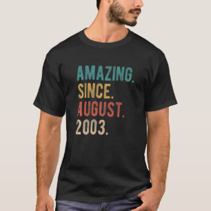 Camiseta 19 Anos 19 Anos Aniversário Dia Incrível Desde Aug