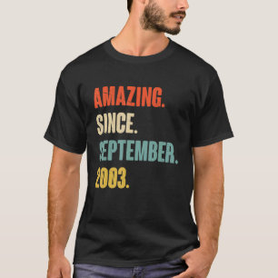 Camiseta 19 anos, 19 anos, aniversário incrível desde setem