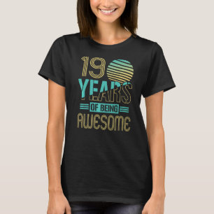 Camiseta 19 anos 19.o aniversário 19