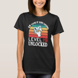 Camiseta 19 anos BDay Son Boy Gamer 19.º aniversário de 19