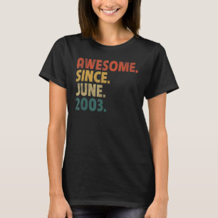 Camiseta 19 anos de idade, presente incrível desde junho de