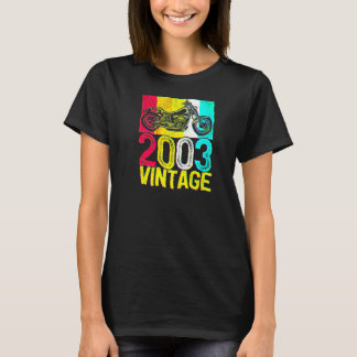 Camiseta 19 Anos de Idade Retro Motocicleta Vintage 2003 19