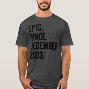 Camiseta 19 anos Dezembro de 2003 19º aniversário