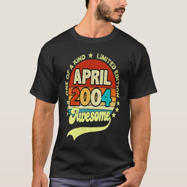 Camiseta 19 anos é incrível desde abril de 2004 19º anivers (Frente)