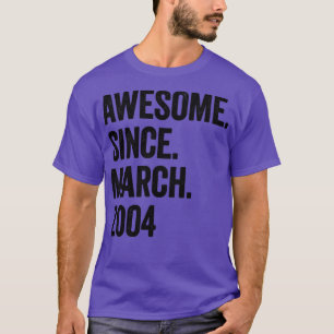 Camiseta 19 anos fantásticos desde março de 2004 19º aniver