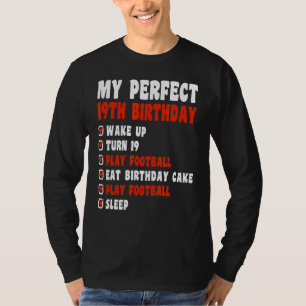 Camiseta 19 anos Meu perfeito 19º aniversário futebol 19º