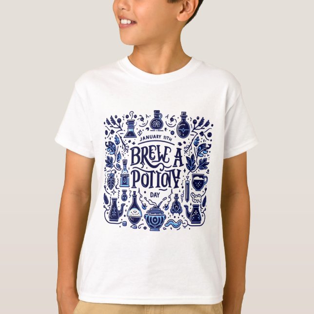 Camiseta 19 de janeiro - Crie um dia de poção (Frente)