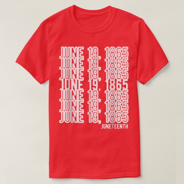 Camiseta 19 de junho de 1865 Black Freedom Ish  (Frente do Design)